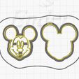 2.jpg Minnie and Mickey Mouse cookie cutter / Clay Cutter and stamp