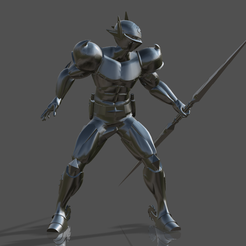 Tekkaman-Lancia-v2.png OBJ file Tekkaman + Spear・Template to download and 3D print