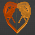 hh3.png Horses in hearth shape wedding cake decor