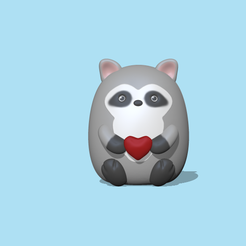 Raccon with heart (1).PNG Raccoon with heart