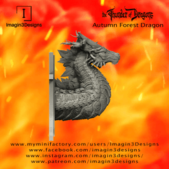 Autumn-Dragon-Side.png Fichier 3D PRE SUPPORTE Dragon de la forêt d'automne・Plan imprimable en 3D à télécharger, Imagin3Designs