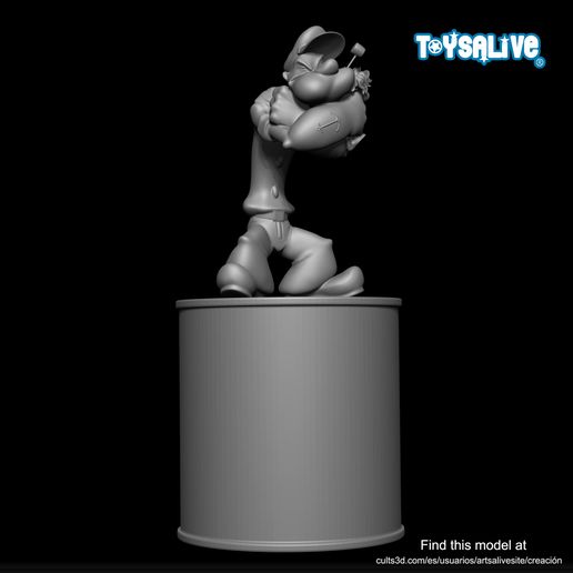 Popeye_Renders010.jpg Popeye 3d model Figure and Can