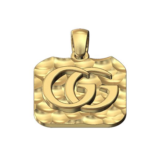 🪙 GG logo hammered coin pendant with bail 3D print model・ STL File for ...