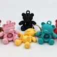 FIDGET-BEAR-KEYCHAIN-10.jpg TEDDY, ARTICULATED AND FIDGET KEYCHAIN printed in place without supports