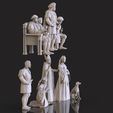 1.137.jpg Medieval Nobility Clergy Figures Renaissance Royal Court STL 3D print model