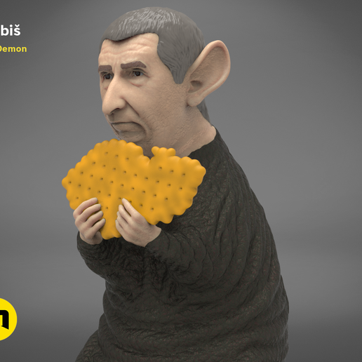 Babis_krysa-Studio-1.975.png Télécharger fichier OBJ Hrabis - Caricature du premier ministre tchèque • Objet imprimable en 3D, 3D-mon