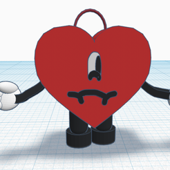 Keychain.png STL file Bad Bunny Heart Keychain・Model to download and 3D print, AZoe005