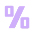 PERCENT.stl TRANSFORMERS Letters and Numbers | Logo