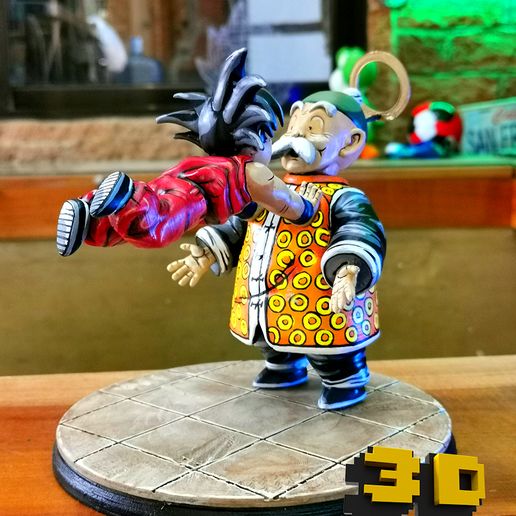 Fichier 3D Réunion de Goku avec Grandpère Gohan・Plan pour imprimante 3D à télécharger・Cults