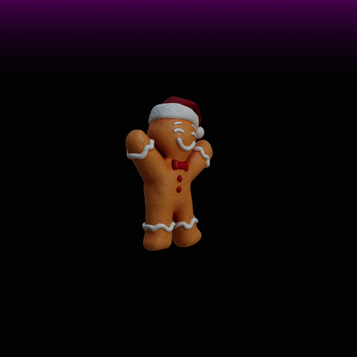🎄 Cheerful Christmas Gingerbread Figure – Cute Holiday 3D Print Model ...