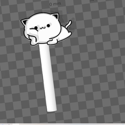 topper.png CAKE TOPPER Katze wartet verliebt