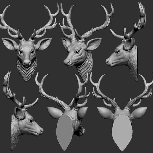 Deer04.jpg STL file Deer head・3D printing design to download, F-solo