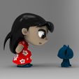 untitled.129.jpg Prinzessinnen Lilo und Stich Kollektion 3D-Druck Modell