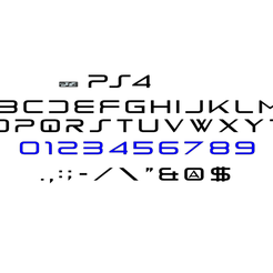 assembly1.png Fichier STL Lettres et chiffres PS4 | Logo・Design à télécharger et à imprimer en 3D