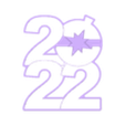 2022-3.stl Free STL file 2022 Cookie cutter・3D print object to download