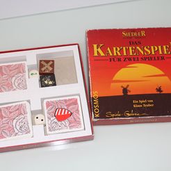 new-1.jpg Free STL file Catan Card Game Inlay / Card Box・Template to download and 3D print