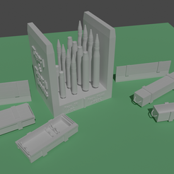 Tiger-Shell-Set.png STL file Tiger I and II ShellBlock and Cases・3D print design to download