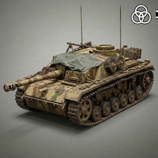 StuG III Ausf. G Initial Production (Nov 1942) - High-Detail WWII Tank Destroyer - 3D Printable