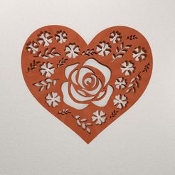Heart-Wall-Decoration-WARAJ65-Preview.jpg STL file Heart Wall Decoration WARAJ65・3D printer design to download