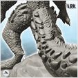 6.jpg Winged dragon on rock and human skulls on spikes (10) - Fantasy Medieval Dark Chaos Animal Beast Undead