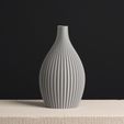 Striped_oval_vase_by_slimprint_vase_mode_3D_model_1.jpg Striped Oval Vase, Vase Mode | Slimprint
