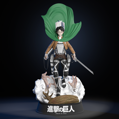 tbrender_002.png Fichier OBJ Levi Ackerman - Attack on Titan・Modèle pour impression 3D à télécharger