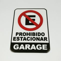 ©) PROHIBIDO ESTACIONAR No Parking Sign