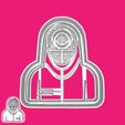 14-2.jpg Squid game cookie cutters - circle-masked guard (worker) (style 2)