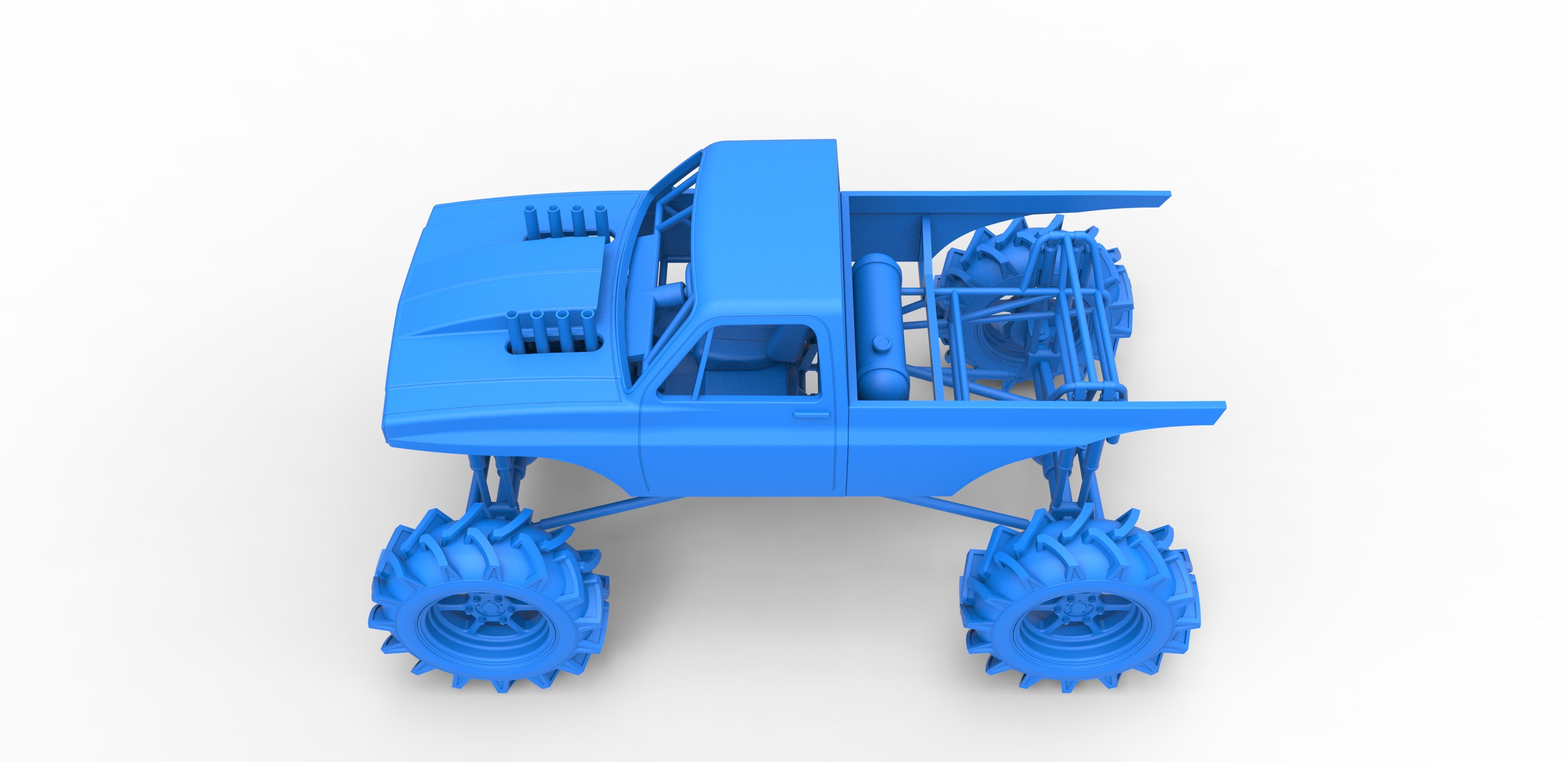 57.jpg Archivo 3D Diecast Mud truck 2 Escala 1:25・Modelo imprimible en 3D para descargar, CosplayItemsRock