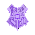 logo hogwarts para base.stl base para varitas harry potter