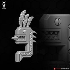 Great_Golden_Serpent-11.jpg Файл STL Великий золотой змей (головные комплекты)・Идея 3D-печати для скачивания