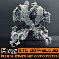 FOH-Ruin-Engine-Printed-1.jpg 3D file Ruin Engine・3D printing template to download, FalloutHobbies