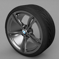 343-2.jpg Fichier STL Jantes Bmw style 343 m6 1/18 1/24・Design pour imprimante 3D à télécharger