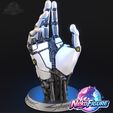 Cyberhand_20.jpg Cyberpunk Hand Statue Figurine stl printable collectable