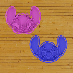 untitled.png STL file COOKIE CUTTER angel and stitch・3D print design to download