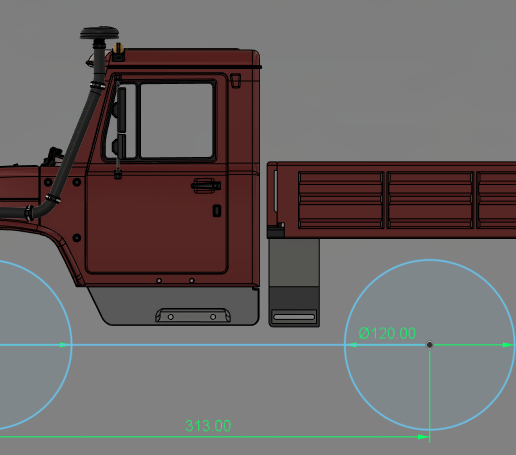 313mm.png Crawler G3308 Single Cab - 1/10 RC body