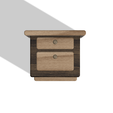 Bedside-table-1-1.png MINIATURE TWO DRAWER BEDSIDE TABLE - MINIATURE FURNITURE 1:24 SCALE