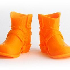 MAKIES_CowboyBoots_Orange_display_large.jpg Free STL file Makies Cowboy Boots・Object to download and to 3D print