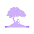 BOY UNDER A TREE.stl BOOKEND BOY UNDER A TREE