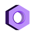 M8x1.25_nut.STL Most Common Metric Nut And Bolt - M2 through M20