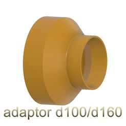 adapter-for-round-air-ducts-100-x-160-mm-v2-0000.jpg STL file Round duct reducer with round D100 / 160 for connecting ventilation ducts・Model to download and 3D print, Dzusto
