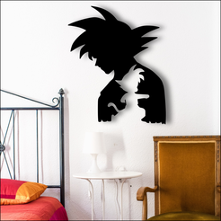 Goku.png Goku dragon ball z decorative painting Wall Art