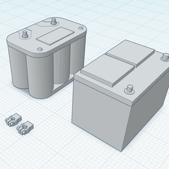 Screen-Shot-2021-02-17-at-9.18.22-PM.png Free STL file 1/10 Car batteries- old and new version plus terminal clamps・3D printing idea to download