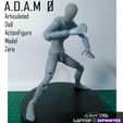 A.D.A.M oo Articulated Dall ActionFigure Model Zero Nea LAPTOP & 3DPRINTER A.D.A.M 0 (Articulated Doll Actionfigure Model 0) - Resin 3D Printed