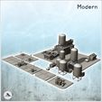 1-PREM.jpg Modern city accessory set with modular sidewalks and roof equipment (1) - Downtown Modern WW2 WW1 World War Diaroma Wargaming RPG
