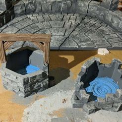 IMG_20180803_144130.jpg Free STL file Fantasy Wargame Terrain - Well and Ruined Well・3D printing design to download