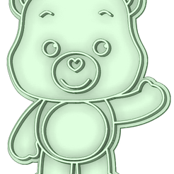 Osos-cariñosos-8_e.png Archivo STL Osito cariñosito 8 cookie cutter・Modelo para descargar e imprimir en 3D
