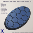 Oval_bases_PavingStones075_promo.png Набор овальных оснований - тротуарная плитка 75 текстур (60-170 мм) | Идеально подходит для настольных игр и ролевых игр