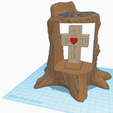cross-in-tree-stump-3.png Cross in tree stump, God is Love text, religious decoration