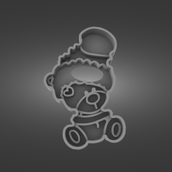 medved-2-render.png STL file Cute bear - Cookies Cutter・Model to download and 3D print, vajdalf